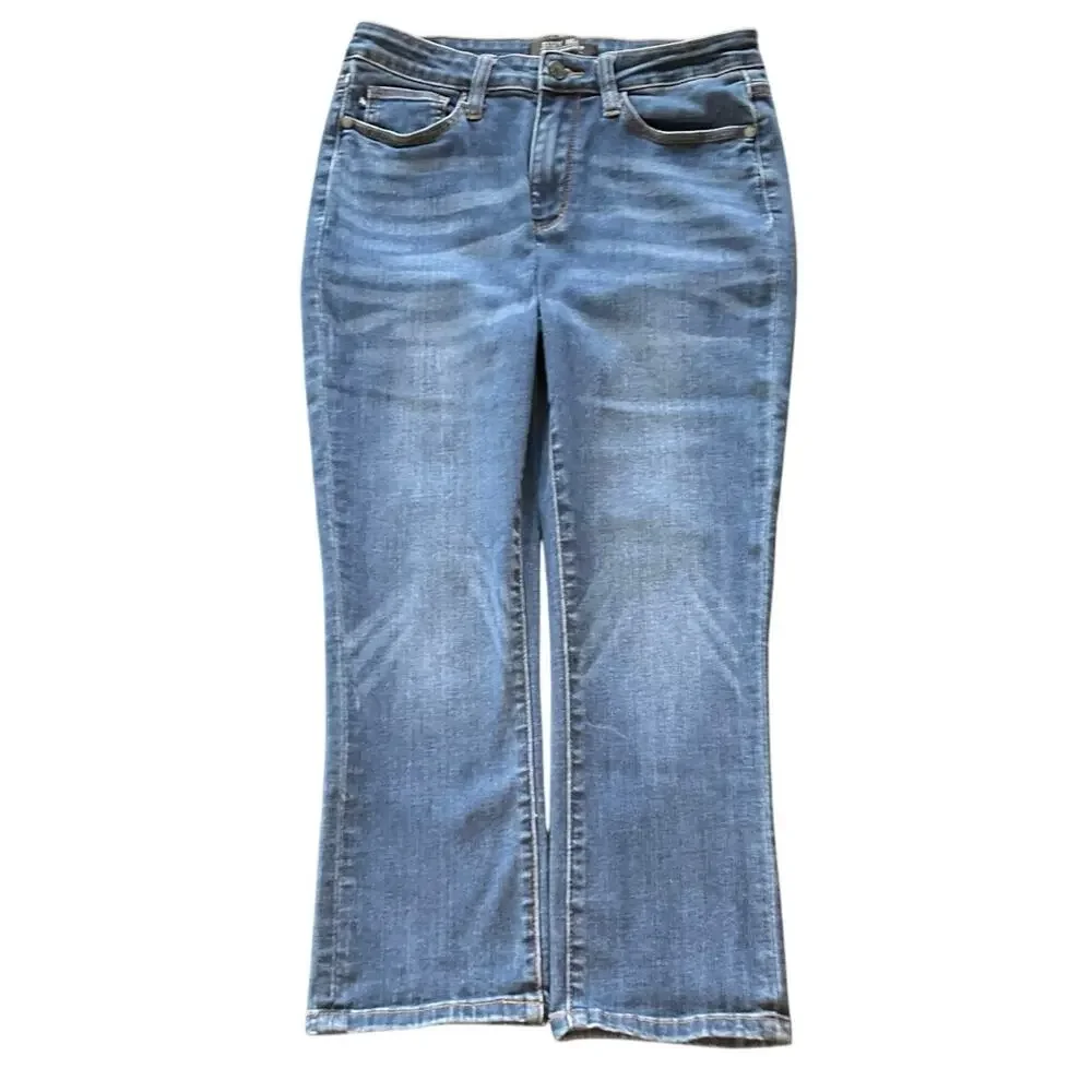 Judy Blue Women’s Size 29 Cropped Jeans Medium Wash Stretch Denim - Picture 2 of 9
